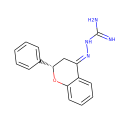 N=C(N)N/N=C1\C[C@@H](c2ccccc2)Oc2ccccc21 ZINC000013474657