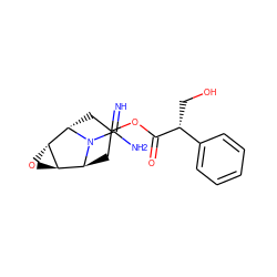 N=C(N)N1[C@H]2CC(OC(=O)[C@H](CO)c3ccccc3)C[C@H]1[C@H]1O[C@H]21 ZINC000261138372