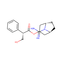 N=C(N)N1[C@H]2CC[C@H]1CC(OC(=O)[C@H](CO)c1ccccc1)C2 ZINC000100664675