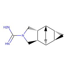 N=C(N)N1C[C@@H]2[C@H]3CC[C@@H]([C@@H]4C[C@@H]34)[C@H]2C1 ZINC000261072639