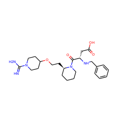 N=C(N)N1CCC(OCC[C@@H]2CCCCN2C(=O)[C@H](CC(=O)O)NCc2ccccc2)CC1 ZINC000013473952