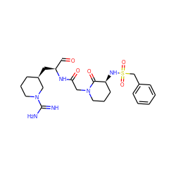 N=C(N)N1CCC[C@@H](C[C@@H](C=O)NC(=O)CN2CCC[C@H](NS(=O)(=O)Cc3ccccc3)C2=O)C1 ZINC000003943047