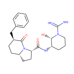 N=C(N)N1CCC[C@H](NC(=O)[C@@H]2CC[C@@H]3CC[C@@H](Cc4ccccc4)C(=O)N32)[C@@H]1O ZINC000026286011