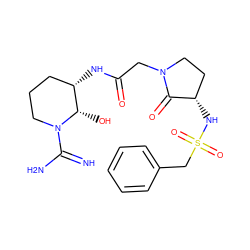 N=C(N)N1CCC[C@H](NC(=O)CN2CC[C@H](NS(=O)(=O)Cc3ccccc3)C2=O)[C@@H]1O ZINC000013760095