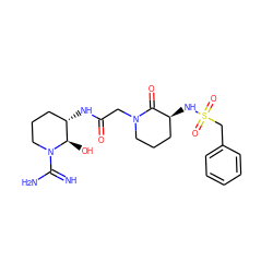 N=C(N)N1CCC[C@H](NC(=O)CN2CCC[C@H](NS(=O)(=O)Cc3ccccc3)C2=O)[C@H]1O ZINC000013760097