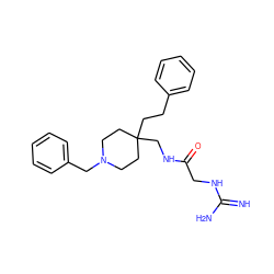 N=C(N)NCC(=O)NCC1(CCc2ccccc2)CCN(Cc2ccccc2)CC1 ZINC000299821043