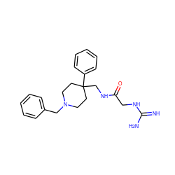 N=C(N)NCC(=O)NCC1(c2ccccc2)CCN(Cc2ccccc2)CC1 ZINC000299830081