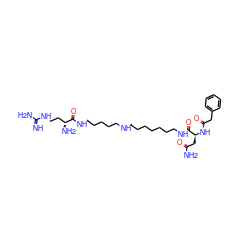 N=C(N)NCC[C@@H](N)C(=O)NCCCCCNCCCCCCCNC(=O)[C@H](CC(N)=O)NC(=O)Cc1ccccc1 ZINC000095595983