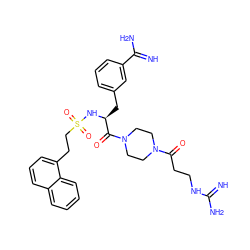 N=C(N)NCCC(=O)N1CCN(C(=O)[C@H](Cc2cccc(C(=N)N)c2)NS(=O)(=O)CCc2cccc3ccccc23)CC1 ZINC000036107722