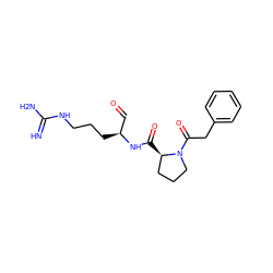 N=C(N)NCCC[C@@H](C=O)NC(=O)[C@@H]1CCCN1C(=O)Cc1ccccc1 ZINC000013861280