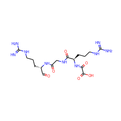 N=C(N)NCCC[C@@H](C=O)NC(=O)CNC(=O)[C@@H](CCCNC(=N)N)NC(=O)C(=O)O ZINC000096904413