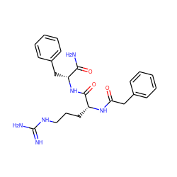 N=C(N)NCCC[C@@H](NC(=O)Cc1ccccc1)C(=O)N[C@H](Cc1ccccc1)C(N)=O ZINC000095562762