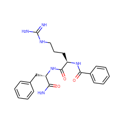 N=C(N)NCCC[C@@H](NC(=O)c1ccccc1)C(=O)N[C@@H](Cc1ccccc1)C(N)=O ZINC000038403167