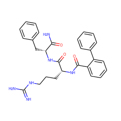 N=C(N)NCCC[C@@H](NC(=O)c1ccccc1-c1ccccc1)C(=O)N[C@H](Cc1ccccc1)C(N)=O ZINC000095561539