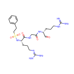 N=C(N)NCCC[C@H](C=O)NC(=O)CNC(=O)[C@H](CCCN=C(N)N)NS(=O)(=O)CCc1ccccc1 ZINC000029343021