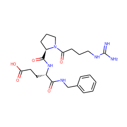 N=C(N)NCCCC(=O)N1CCC[C@@H]1C(=O)N[C@@H](CCC(=O)O)C(=O)NCc1ccccc1 ZINC000028890545