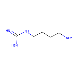 N=C(N)NCCCCN ZINC000001532560