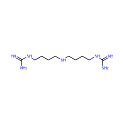 N=C(N)NCCCCNCCCCNC(=N)N ZINC000013742475