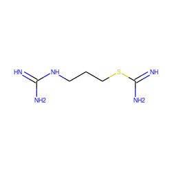 N=C(N)NCCCSC(=N)N ZINC000040567783