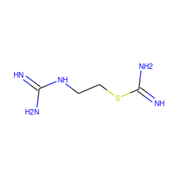 N=C(N)NCCSC(=N)N ZINC000013831220