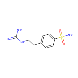 N=C(N)NCCc1ccc(S(N)(=O)=O)cc1 ZINC000006850819