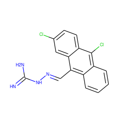 N=C(N)NN=Cc1c2ccccc2c(Cl)c2ccc(Cl)cc12 ZINC000253907889