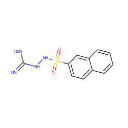 N=C(N)NNS(=O)(=O)c1ccc2ccccc2c1 ZINC000013808173