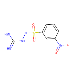 N=C(N)NNS(=O)(=O)c1cccc([N+](=O)[O-])c1 ZINC000013808146