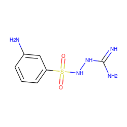 N=C(N)NNS(=O)(=O)c1cccc(N)c1 ZINC000013808156