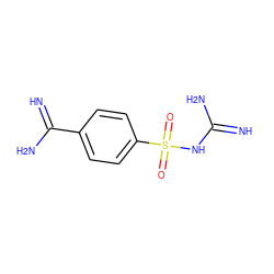 N=C(N)NS(=O)(=O)c1ccc(C(=N)N)cc1 ZINC000029475932