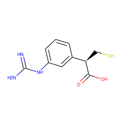 N=C(N)Nc1cccc([C@@H](CS)C(=O)O)c1 ZINC000016051731