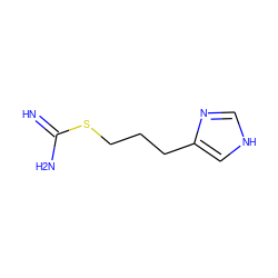 N=C(N)SCCCc1c[nH]cn1 ZINC000014979641