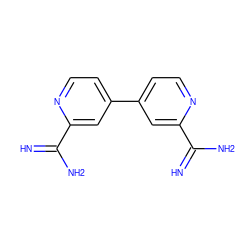 N=C(N)c1cc(-c2ccnc(C(=N)N)c2)ccn1 ZINC000000011920