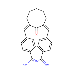 N=C(N)c1ccc(/C=C2/CCCCC/C(=C/c3ccc(C(=N)N)cc3)C2=O)cc1 ZINC000038141176