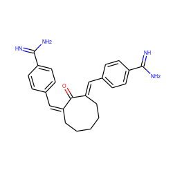 N=C(N)c1ccc(/C=C2/CCCCC/C(=C\c3ccc(C(=N)N)cc3)C2=O)cc1 ZINC000034633574