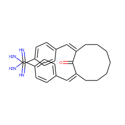 N=C(N)c1ccc(/C=C2/CCCCCCC/C(=C/c3ccc(C(=N)N)cc3)C2=O)cc1 ZINC000038141179