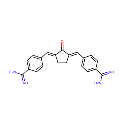 N=C(N)c1ccc(/C=C2\CC/C(=C\c3ccc(C(=N)N)cc3)C2=O)cc1 ZINC000012354902