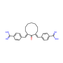 N=C(N)c1ccc(/C=C2\CCCCCCC/C(=C\c3ccc(C(=N)N)cc3)C2=O)cc1 ZINC000034689184