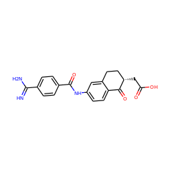 N=C(N)c1ccc(C(=O)Nc2ccc3c(c2)CC[C@H](CC(=O)O)C3=O)cc1 ZINC000001541355