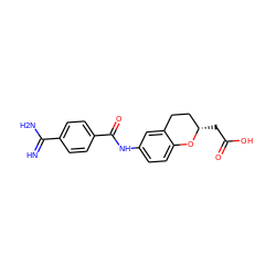 N=C(N)c1ccc(C(=O)Nc2ccc3c(c2)CC[C@H](CC(=O)O)O3)cc1 ZINC000001486178