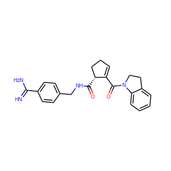 N=C(N)c1ccc(CNC(=O)[C@@H]2CCC=C2C(=O)N2CCc3ccccc32)cc1 ZINC000013493901