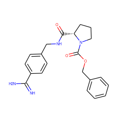 N=C(N)c1ccc(CNC(=O)[C@@H]2CCCN2C(=O)OCc2ccccc2)cc1 ZINC001772603941