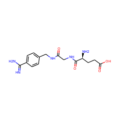 N=C(N)c1ccc(CNC(=O)CNC(=O)[C@@H](N)CCC(=O)O)cc1 ZINC000013438789