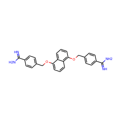 N=C(N)c1ccc(COc2cccc3c(OCc4ccc(C(=N)N)cc4)cccc23)cc1 ZINC000169330131