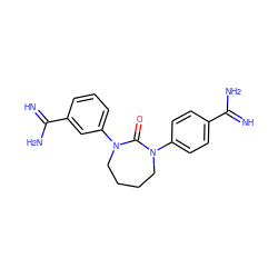 N=C(N)c1ccc(N2CCCCN(c3cccc(C(=N)N)c3)C2=O)cc1 ZINC000026651371