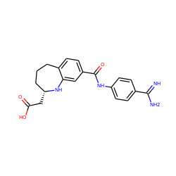 N=C(N)c1ccc(NC(=O)c2ccc3c(c2)N[C@H](CC(=O)O)CCC3)cc1 ZINC000013782915