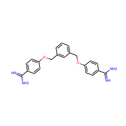 N=C(N)c1ccc(OCc2cccc(COc3ccc(C(=N)N)cc3)c2)cc1 ZINC000028972348