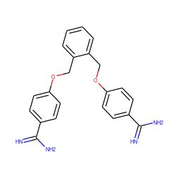 N=C(N)c1ccc(OCc2ccccc2COc2ccc(C(=N)N)cc2)cc1 ZINC000028361518