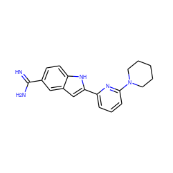 N=C(N)c1ccc2[nH]c(-c3cccc(N4CCCCC4)n3)cc2c1 ZINC000473155057