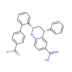 N=C(N)c1ccc2c(c1)[C@@H](c1ccccc1)C[C@@H](c1ccccc1-c1ccc(C(=O)O)cc1)N2 ZINC000103240953